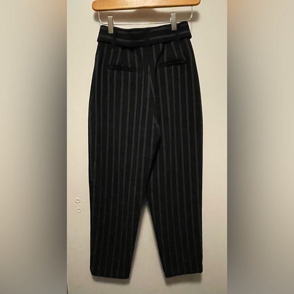 Wilfred Tie-Front Pant in dark navy (almost black) with pinstripes - Picture 4 of 6